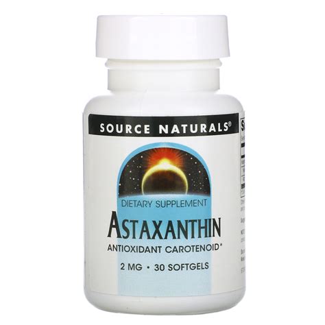 Source Naturals, Астаксантин, 2 мг, 30 капсул - iHerb