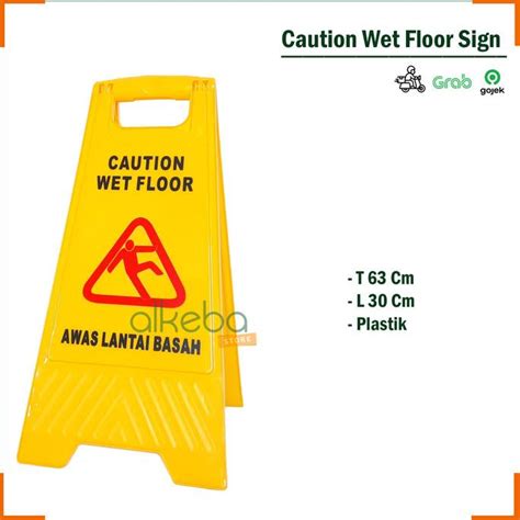 Jual Floor Sign Caution Wet Floor Awas Lantai Licin Shopee Indonesia