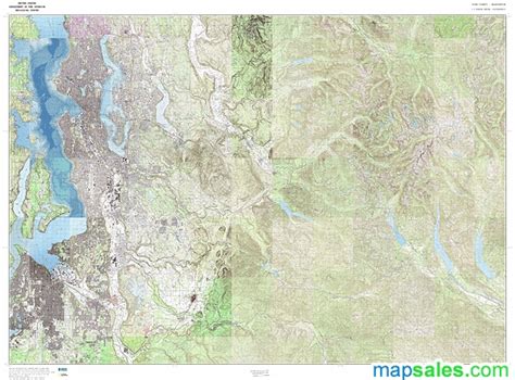 Topographic Map Of Washington Wall Maps Map Wall