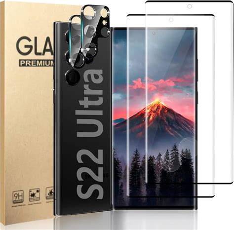 Amazon OuYteu 2 2 Pack Galaxy S22 Ultra Screen Protector And