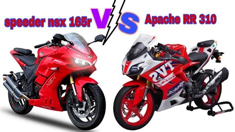 Speeder Nsx 165r VS Apache Rr 310 Speeder Nsx And Apache Rr 310