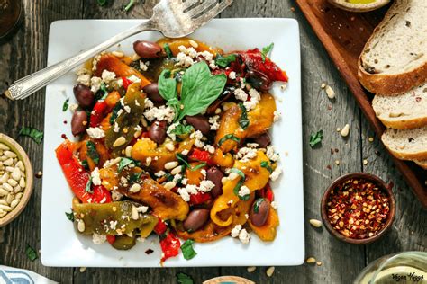 Roasted Pepper Salad With Balsamic Vinaigrette Vegan GF Vegan Huggs