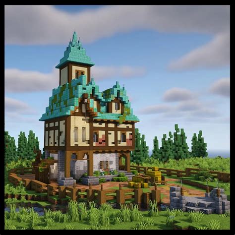 Art Piece I Found Of A Mediveal Housemansion And Recreated It R