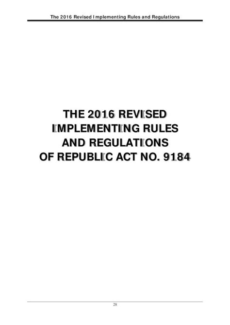 PDF Revised Implementing Rules And Regulations Of Republic Act 9184