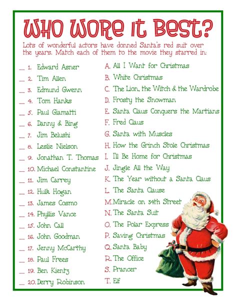 Printable Christmas Carol Trivia Game Printable Jd