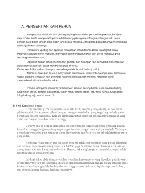 Apa Itu Kain Perca Pdf