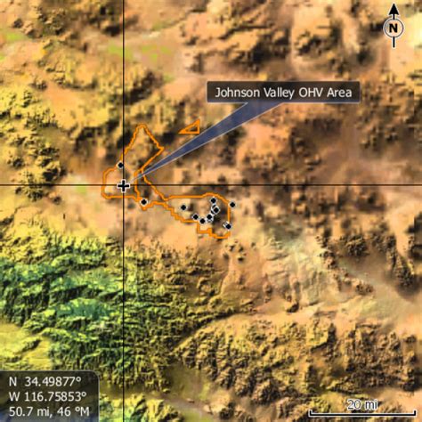 Johnson Valley Ca Off Road Gps Map Card For Lowrance Hds And Elite Hd