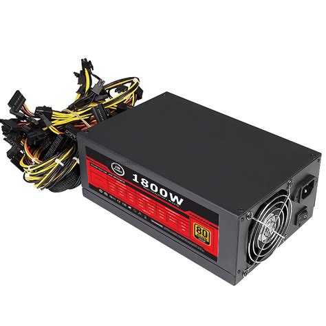 High Efficiency 1800W Mining Power Supply For Eth Btc Fil GPU PC