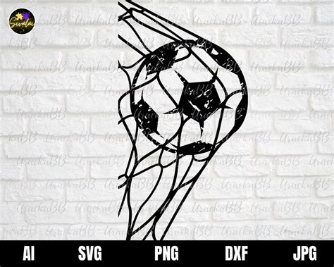 Distressed Soccer Ball Svg Grunge Soccer Svg Soccer Game Etsy