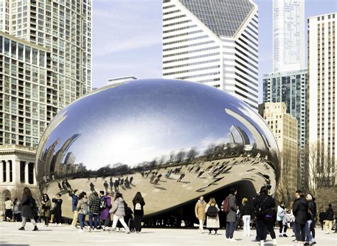 March 4 2023 Chicago Illinois The Bean Is A Work Of Public Art In