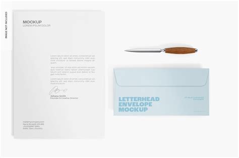 Premium Psd Letterhead Envelope Mockup