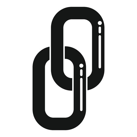 Hyperlink chain icon simple vector. Metal link 15150255 Vector Art at
