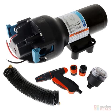 Buy Jabsco Hotshot Hd6 Washdown Kit 12v 227l 70psi With Hose Coil