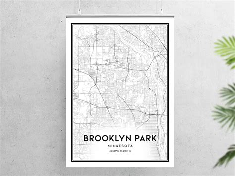 Brooklyn Park Map Print Brooklyn Park Map Poster Wall Art Mn - Etsy