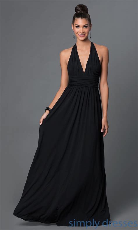 Black Halter Evening Dress Dresses Images