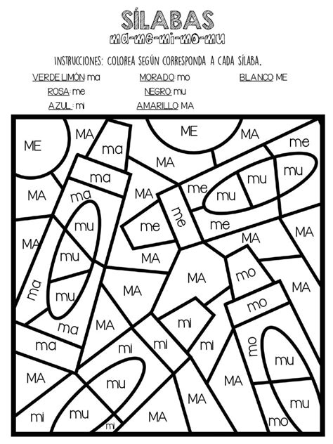 Colorea Y Aprende Las Silabas De Forma Divertida Colreamos SegÚn Corresponda