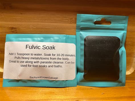 Fulvic Soak Foot Soak Bath Detox Heavy Metals Oz Etsy