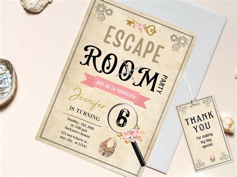 Escape Room Birthday Invitation Template Editable Escape Room Party Invite Escape Room Party