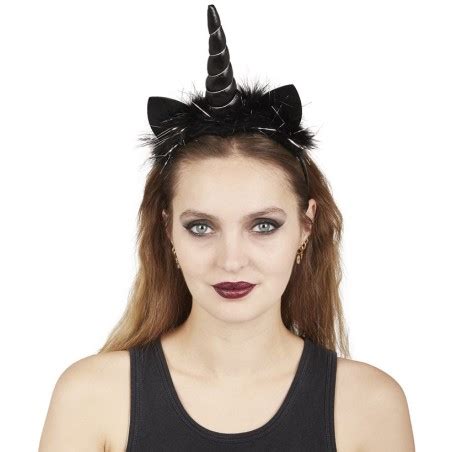 Serre T Te Licorne Noir Halloween Adulte Accessoires Tralala F Tes Fr