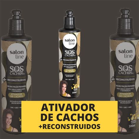 Ativador de Cachos SOS Cachos Arginina Reconstrução Salon Line 300ml