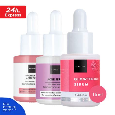 Jual Scarlett Whitening Serum Brightly Ever After Acne Glowtening