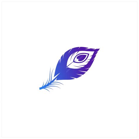 Premium Vector Peacock Feather Logo With Luxury Line Art Design Style