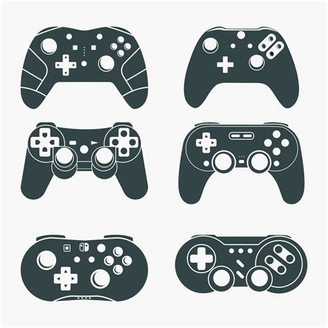 Game Controller Silhouette Game Console Vector 11026880 Vector Art At