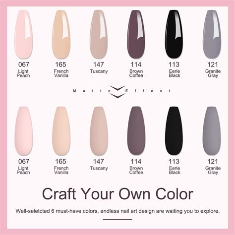 Lavender Violets 14g X 6 Colors Dip Powder French Nail Art Nude Pink Coffee Grey Black