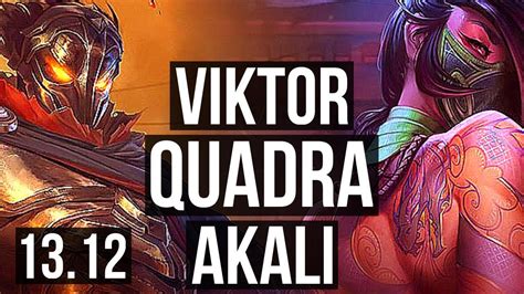 Viktor Vs Akali Mid M Mastery Quadra Legendary Games