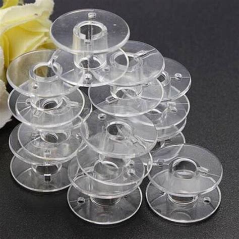 Cheap 10 20 50pcs Clear Empty Bobbins Thread String Sewing Machine