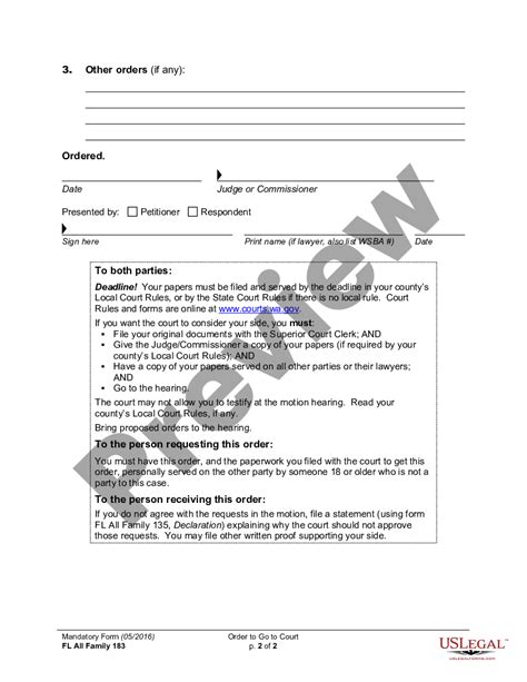 Washington WPF DRPSCU 01 0410 Order To Show Cause US Legal Forms