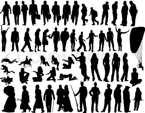 Person Silhouette Vector Sketches Of People Person Silhouette