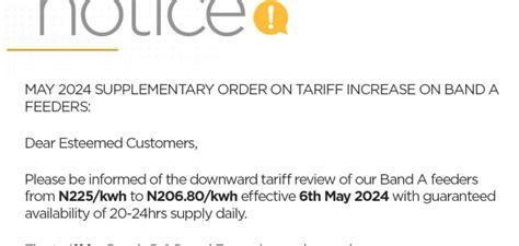 BREAKING Ikeja Electric Slash Band A Tariff To 206 80 Kwh Business