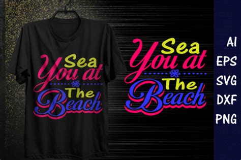 Beach Quote Svg Design Sea You At Th Graphic By Svg Art · Creative Fabrica