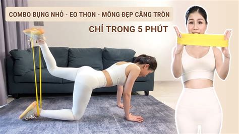 Bài tập giúp bụng dưới nhỏ eo thon mông đẹp căng tròn với dây kháng