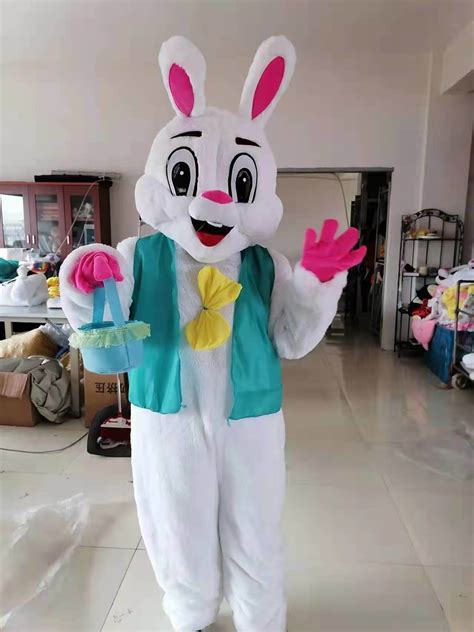 Easter Party Bunny Cartoon Inflatable Costume Plush Deluxe Easter