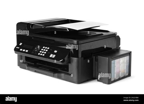 New Modern Multifunction Printer Isolated On White Stock Photo Alamy