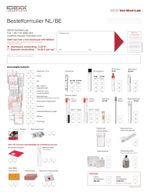 Idexx Bestelformulier Fill And Sign Printable Template Online