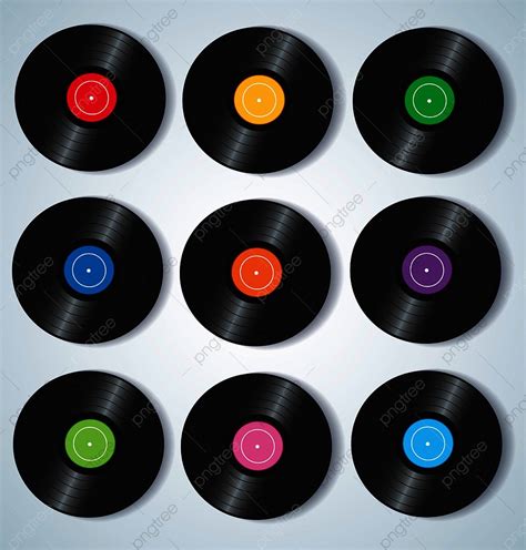 Vinyl Recorder Vector Design Images Colorful Vinyl Records Background