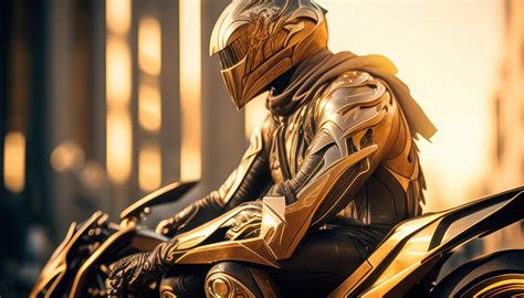 Premium AI Image | A golden helmet and helmet of the golden knights