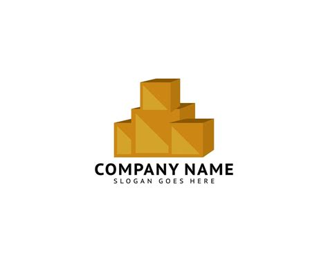 Cardboard Box Logo Template Design 5309624 Vector Art At Vecteezy