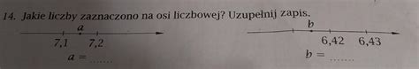 Jakie Liczby Zaznaczono Na Osi Liczbowej Uzupe Nij Zapis Na Teraz