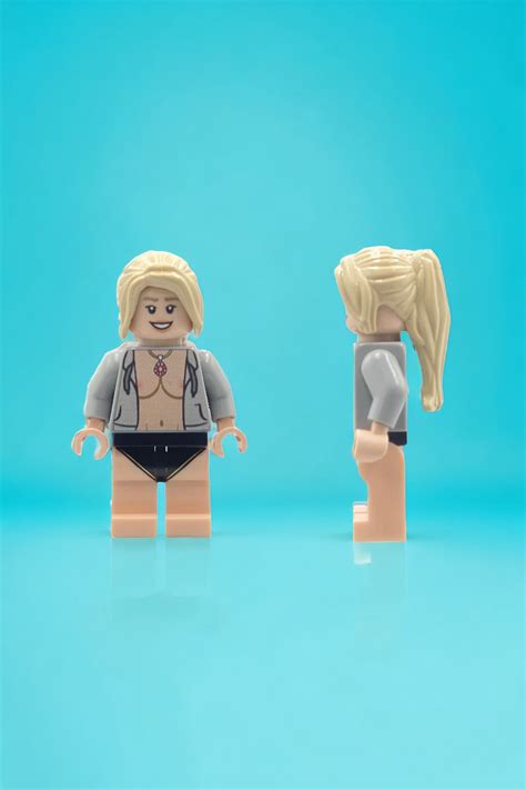 Naked Minifigures With Breasts Custom Design Printed On Lgo Parts Open