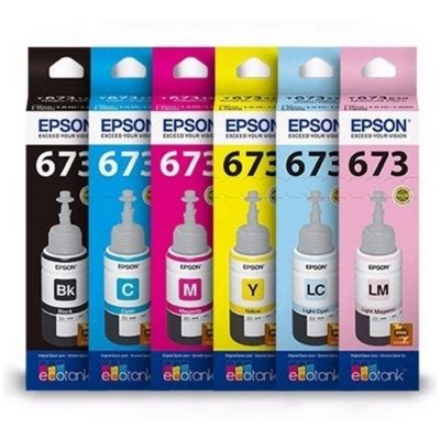 EPSON Pack 6 Tintas Epson T673 L800 L1800 L805 L810 L850 Falabella