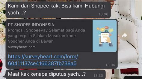 Penipuan Mengatasnamakan Shopee