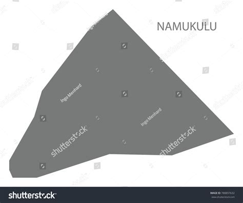 Namukulu Map Niue Grey Illustration Silhouette Stock Vector Royalty