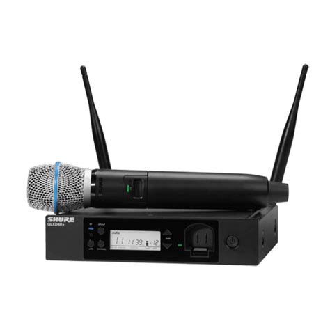 Shure GLXD24R UK B87A Z4 Digital Wireless Rack System With BETA87A