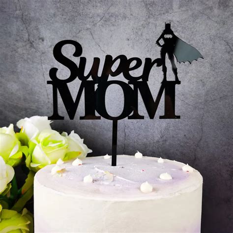 Best Mum Ever Acrylic Gold Mirror Mothers Day Cake Topper Paper Party