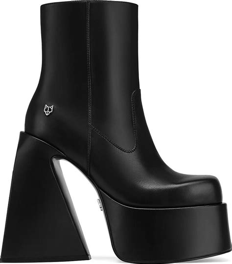 Naked Wolfe Jane Black Leather Platform Booties ShopStyle