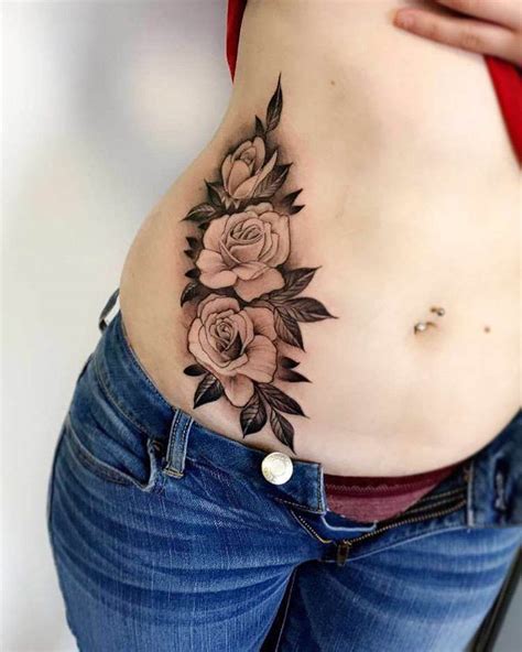 Rose Tattoo on Stomach - Best Tattoo Ideas Gallery